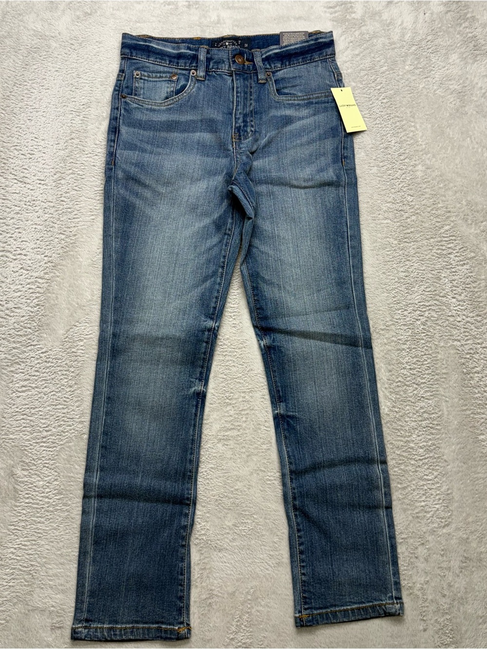 Girls Blue Straight-Leg Jeans
